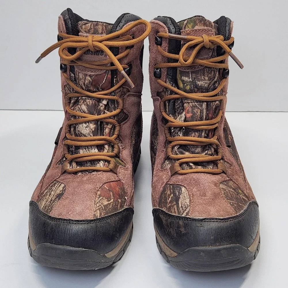 Northside Boots Mens Size 7 Brown Camo Suede Waterproof Thinsulate Hiking Snow